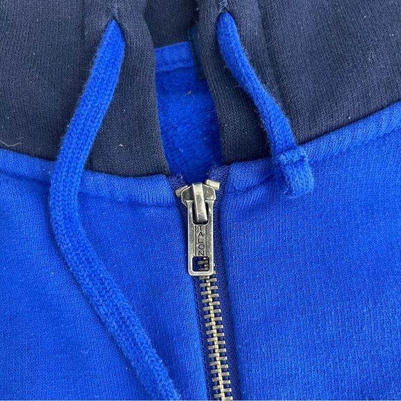Polo By Ralph‎ Lauren Hoodie Men Large Blue Polo Team Sweatshirt Full Zip Patch - Picture 3 of 11